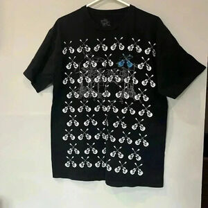 ❤️2/$30❤️[L] Vintage Ink  Inc. Guitar T-Shirt Short Sleeve Retro Mens-NWOT